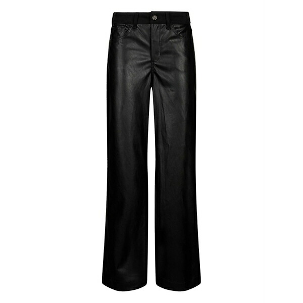 リュージョー レディース 心地よいズボン下 ボトムス Button-embellishment trousers Black