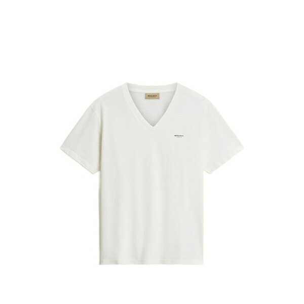 羊毛 分限者 メンズ プルオーバー トップス V-neck t-shirt White