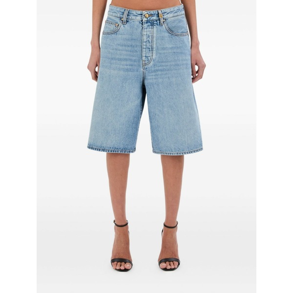 アミリ レディース 心地好いズボン下 ボトムス Knee-length denim shorts Blue