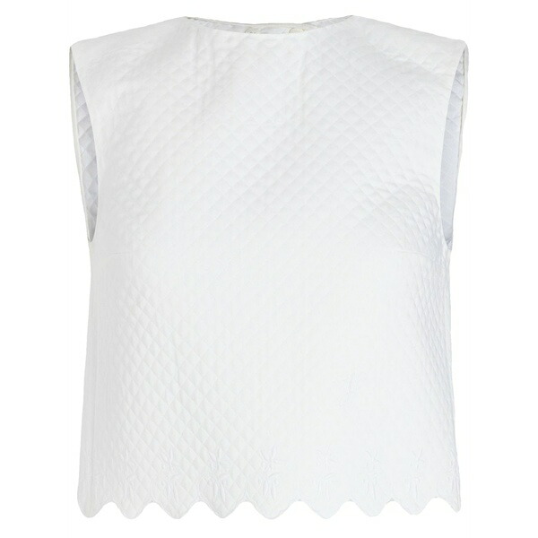 ジャンパトゥ レディース カットソー トップス Quilted crop top White