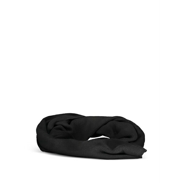 北の方大売り出し メンズ えり巻き・袈裟・えり巻き 付属物 Ribbed-knit logo-patch scarf Black