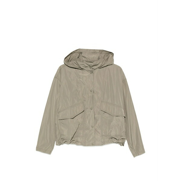 ペニー黒いこと レディース 上衣＆上衣 アウター Hooded flap-pocket jacket Green
