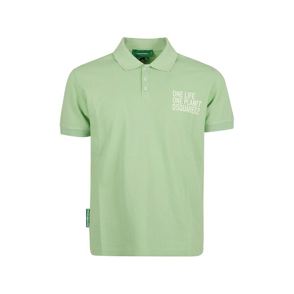 ディースクエアード メンズ スポーツシャツ トップス Graphic polo shirt Green