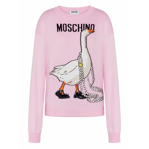 モスキーノ レディース 編み物\u0026スウェーター アウター Crew-neck sweater Pink