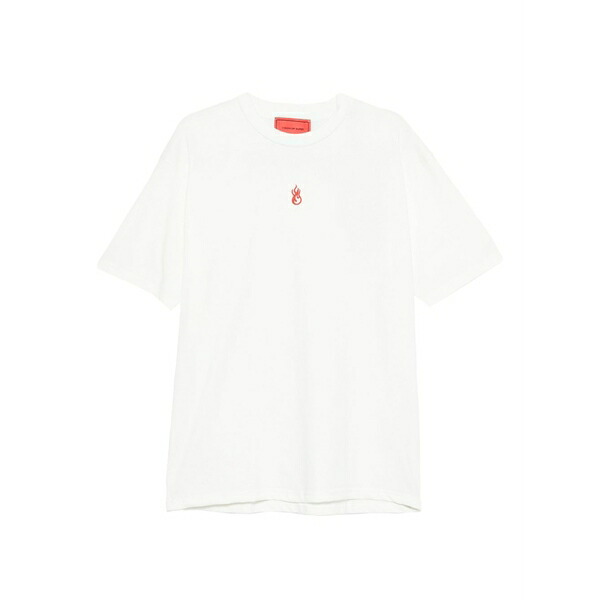 ヴィジョン・オブ・スーパー メンズ ティーシャツ トップス Flame-print t-shirt White