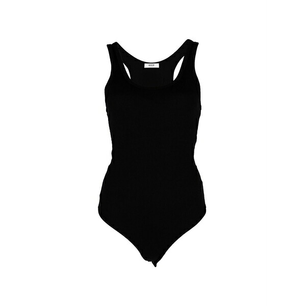 アゴルド レディース カットソー トップス Maria ribbed bodysuit Black