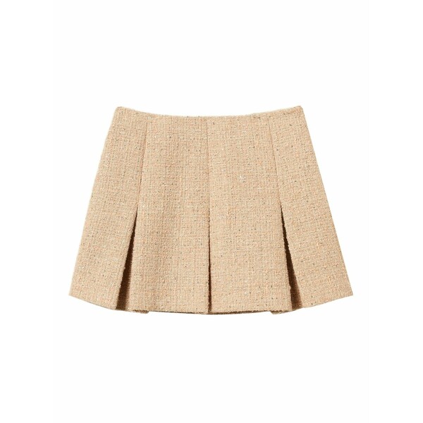 ツイン書き割り レディース スコート ボトムス Boucl￡ pleated mini skirt Neutrals