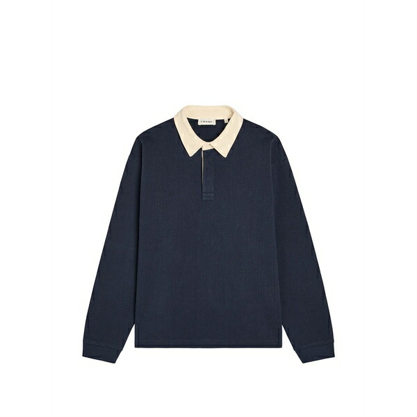 ひな形 メンズ スポーツシャツ トップス Rugby long-sleeve polo shirt Blue
