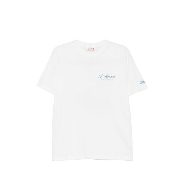 エムシーツーセイントバース メンズ プルオーバー トップス Portland logo-print round-neck t-shirt White