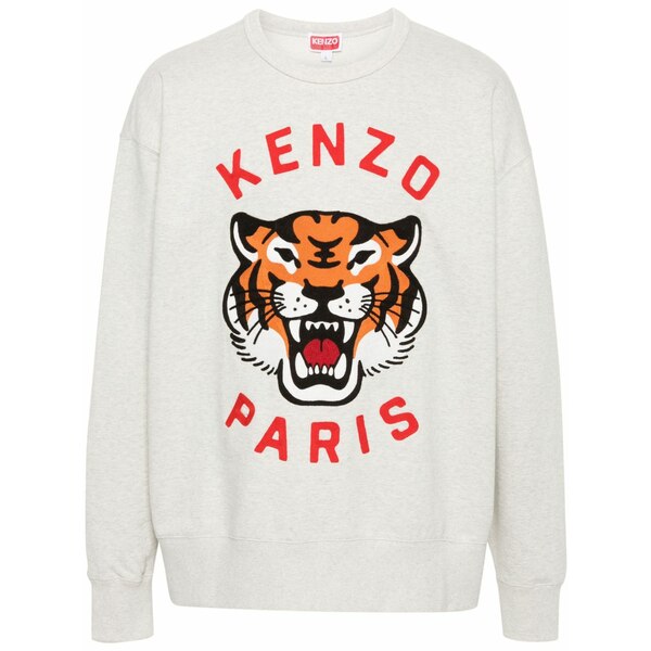 ケンゾー メンズ パーカー・スウェットシャツ アウター Lucky tiger cotton sweatshirt Neutrals