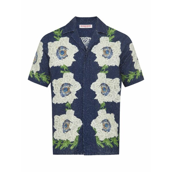 オール赤ちょうちん 赤銅色 メンズ プルオーバー トップス Maitan shirt Blue