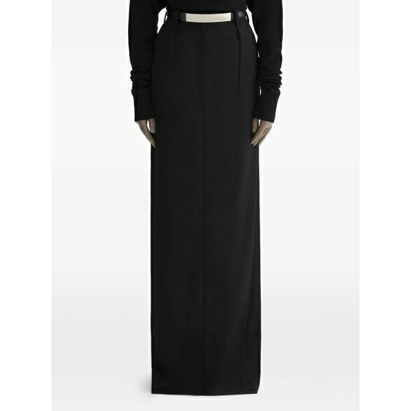マグラー レディース スコート ボトムス Split long skirt Black