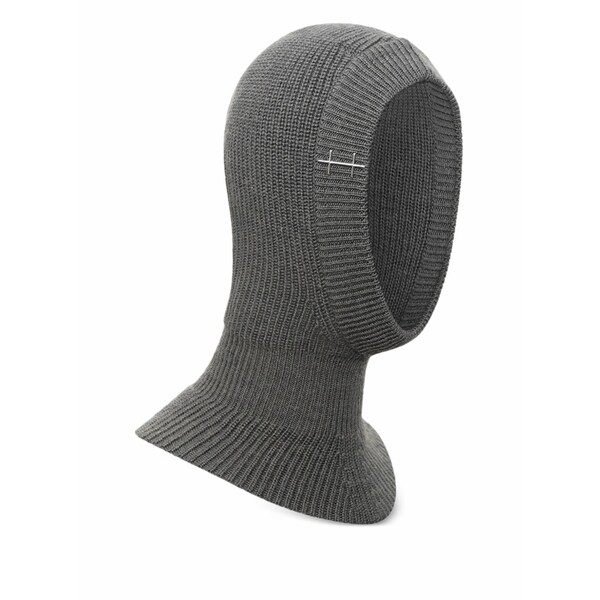 ヘリオットエミル メンズ かぶり笠 佩び物 Nebula ribbed-detail balaclava Grey