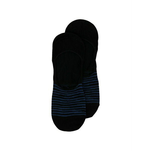 ゼニア メンズ ソックス アンダー御召しもの Striped socks Black