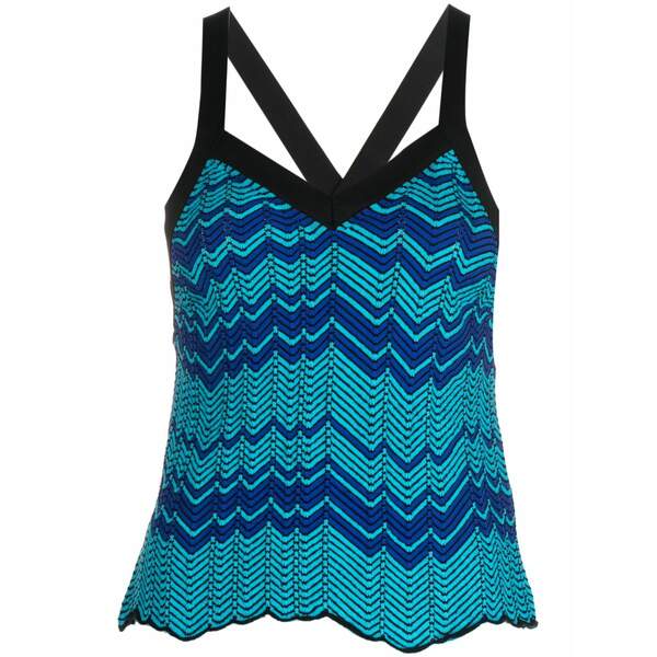 ウェールズ ボナー レディース 編み物\u0026プルオーバー アウター Fully-pleated knitted top Blue
