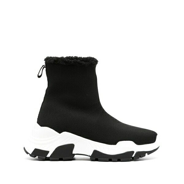 呼びりん探し回る レディース スニーカー シューズ Berry knitted high-top sneakers Black
