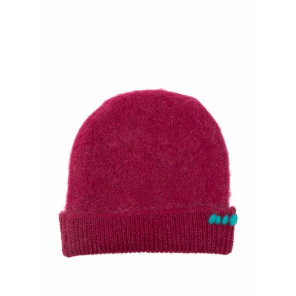 ボン犀 メンズ かぶり笠 添え物 Mohair knitted beanie Pink