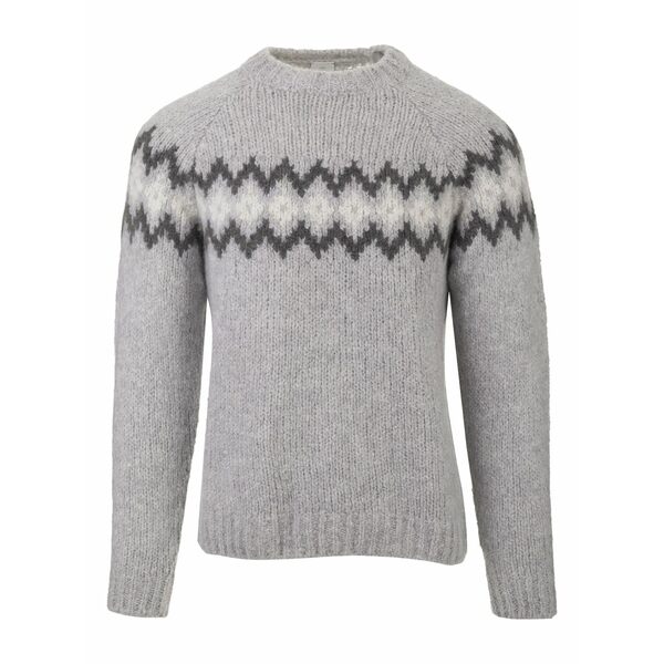 イレブンティ メンズ 編み物\u0026ティーシャツ アウター Patterned-jacquard sweater Grey