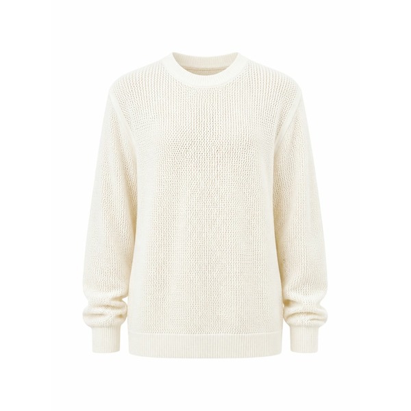 棲み家 狐狸 メンズ 編み物\u0026スウェーター アウター Open-knit crew-neck sweater Neutrals