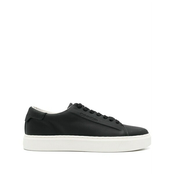 カルバンクライン メンズ スニーカー シューズ Leather trainers Black