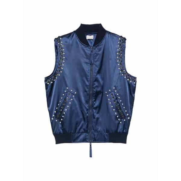 パロッシュ レディース 厚地の外套 アウター Stud-embellished gilet  Blue