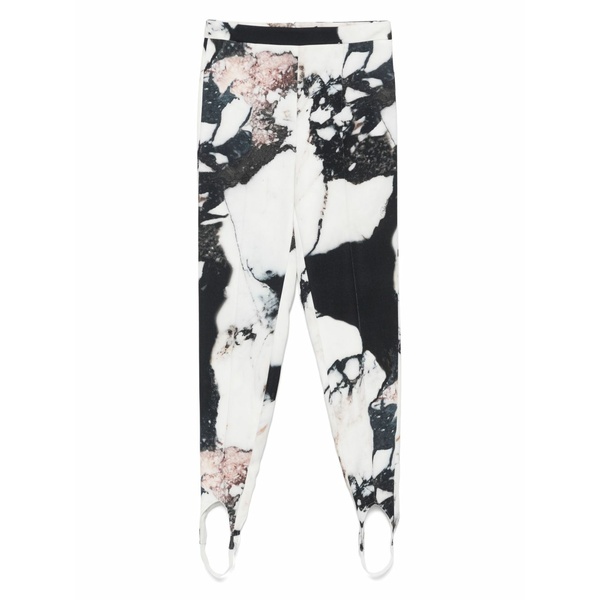 ロベルトカヴァリ レディース 心地好いズボン下 ボトムス Marble-print trousers White