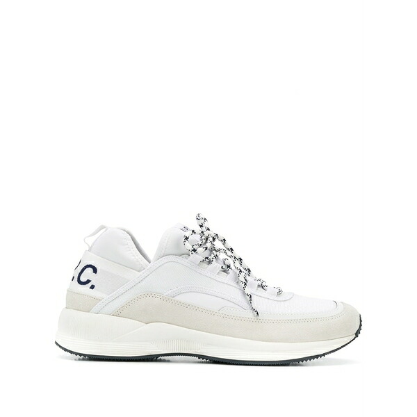 アーペーセー メンズ スニーカー シューズ Logo print sneakers  White