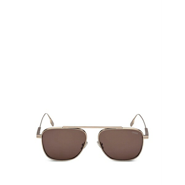 ゼニア メンズ サングラス・アイウェア 付属物 Square-frame sunglasses Brown