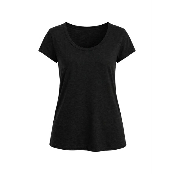 天鵝絨 レディース ティーシャツ トップス Katie round-neck t-shirt Black