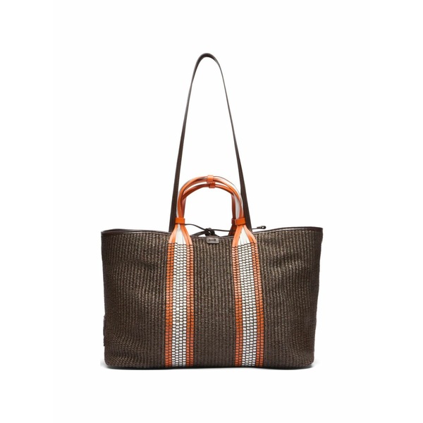 カサディ レディース トートバッグ バッグ Amalfi woven shoulder bag Brown|asty