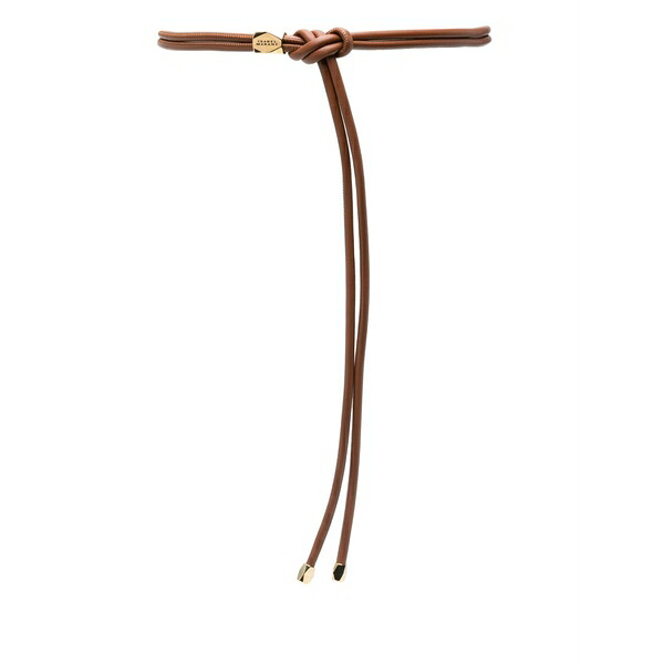 イザ呼びりん マラン レディース 三尺帯 付属物 Silvia leather belt Brown