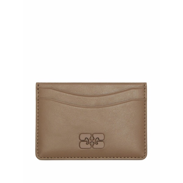 ガニー レディース 札入れ 佩び物 Bou logo cardholder wallet Brown
