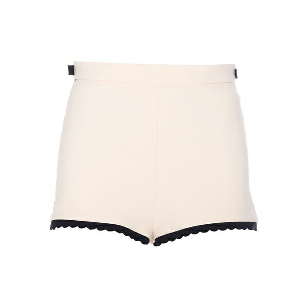 エリザベスフランキ レディース 心地好いズボン下 ボトムス Embroidered double-layered shorts White