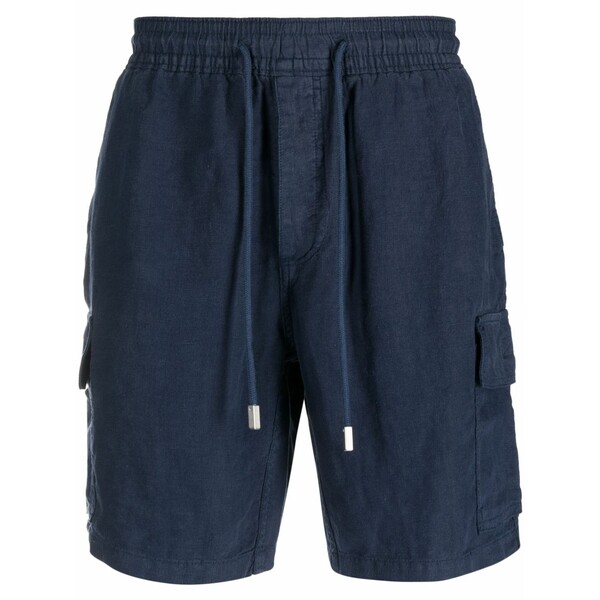 ヴィルブレクイン メンズ 心地好いズボン下 ボトムス Linen cargo shorts Blue