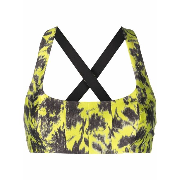 フィロソフィーデロレンゾセラフィーニ レディース カットソー トップス Floral-print cross-strap bralette Yellow