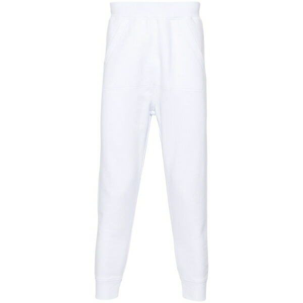 ディースクエアード メンズ カジュアルパンツ ボトムス Dan logo-print jersey trousers White｜asty