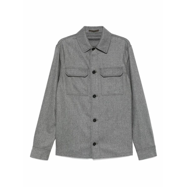 インコテックス メンズ プルオーバー トップス Button-down pocket shirt Grey