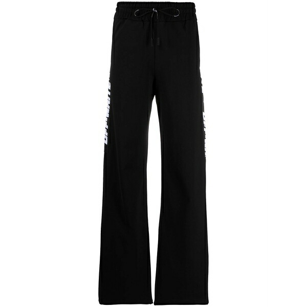 象牙色 レディース 心地好いズボン下 ボトムス Logo-print track pants Black