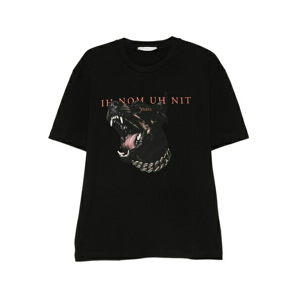 インノミネイト メンズ プルオーバー トップス Dog-print cotton t-shirt Black