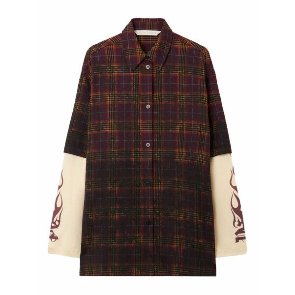 パーム・エンジェルス レディース ティーシャツ トップス Check-flames shirt Red