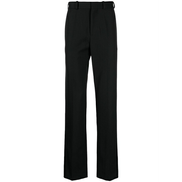 ボッター メンズ カジュアルパンツ ボトムス Pressed-crease straight-leg trousers Black|asty