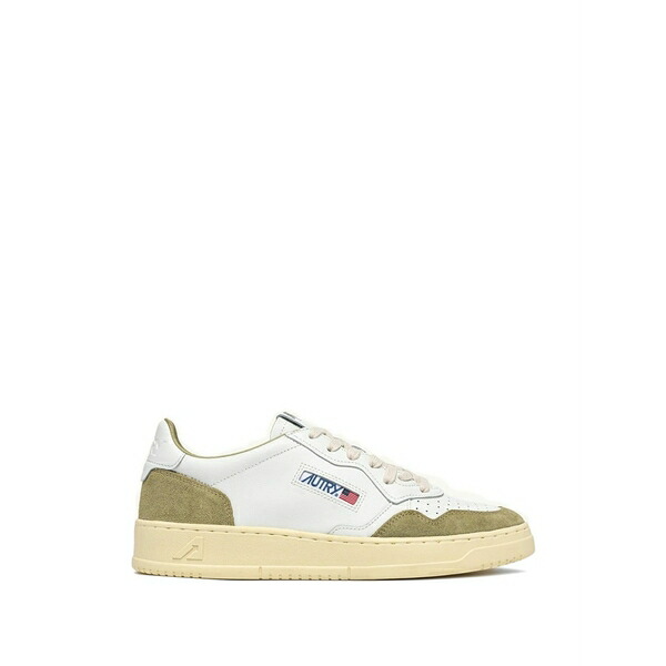 オートリー レディース スニーカー シューズ Medalist panelled leather sneakers White