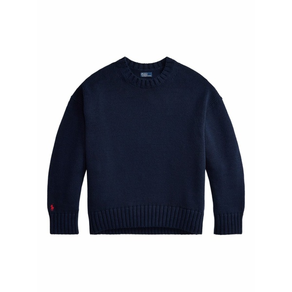 ラルフローレン レディース 編み物\u0026プルオーバー アウター Cotton sweater Blue