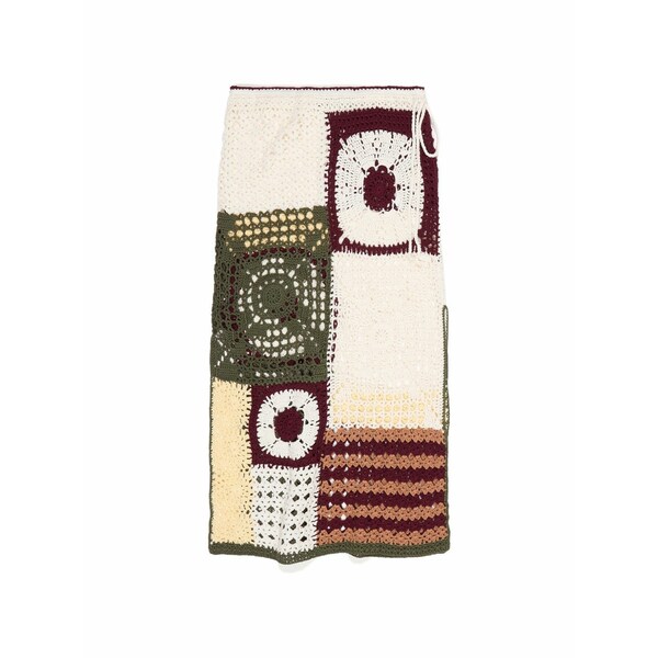 ビンバ イ ローラ レディース スコート ボトムス Crochet-knit patchwork skirt Green