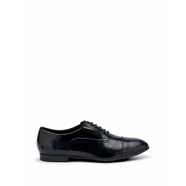 亭主もち メンズ 御召しものシューズ シューズ Polished-leather oxford shoes Blue