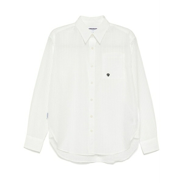 黒茶 レディース プルオーバー トップス Patterns shirt White