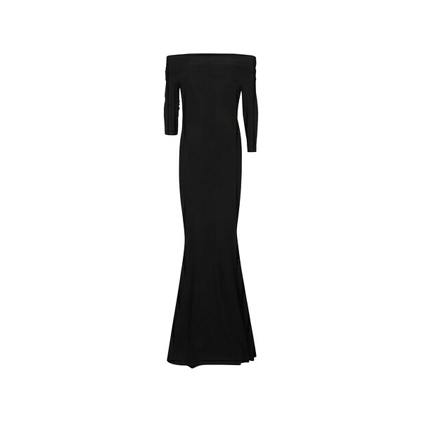 ノーマカマリ レディース ワンピース トップス Off-shoulder long-sleeve dress Black|asty