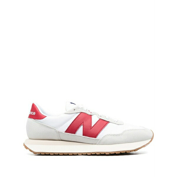 ニュー平衡にする メンズ スニーカー シューズ Logo-patch lace-up sneakers White