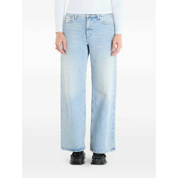 カルバンクライン レディース ジーンズズボン下 ボトムス Low-rise baggy jeans Blue