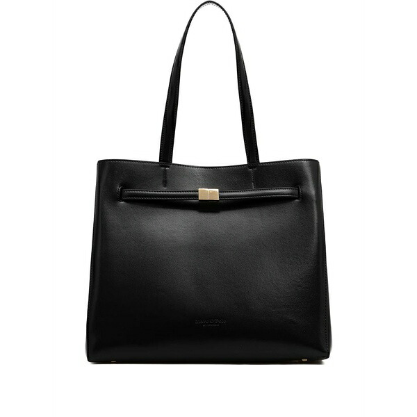マルコポーロ レディース ショルダーバッグ 御徒面子 Debosses-logo shoulder bag Black